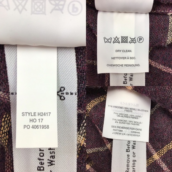 Madewell Deep Purple Plaid Ruffle Button Down Top - Picture 12 of 12